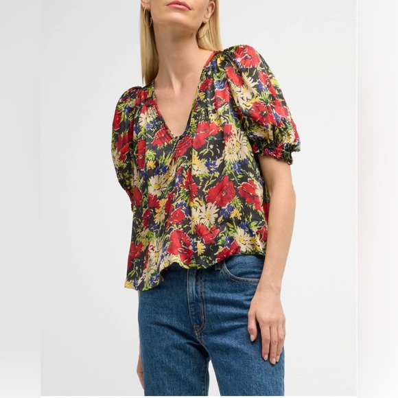 THE GREAT. Tops - The GREAT Ponder Top in Hidden Garden Floral sz 1 sm